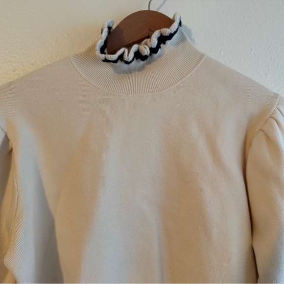 EUC Sandro Ridane Crochet collar Sweatshirt - Picture 4 of 11